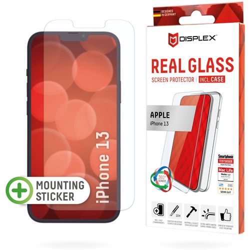 DISPLEX zaštitno staklo Real Glass 2D za Apple iPhone 13, prozirna + maskica (01494) slika 1