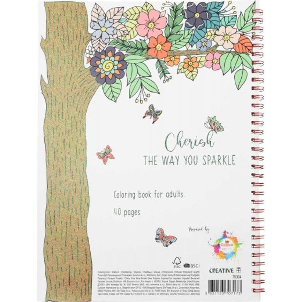 Bojanka A4 Adult coloring 40L Creative slika 2