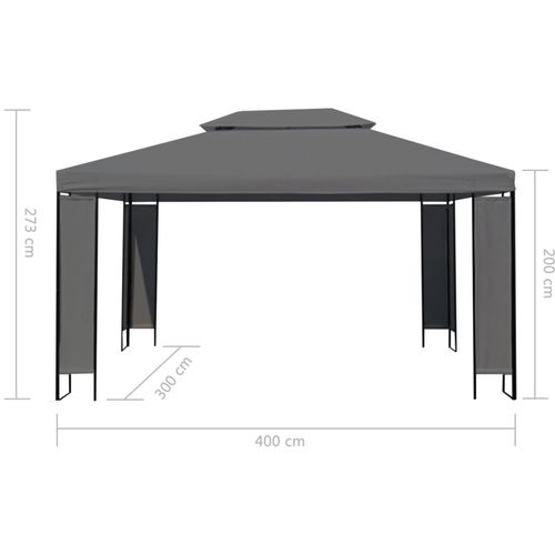 Sjenica antracit boje 300 x 400 cm slika 10