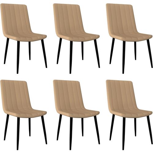 Blagovaonske stolice od umjetne kože 6 kom krem slika 29