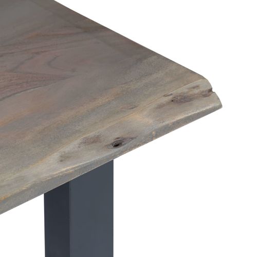 Konzolni stol od bagremovog drva i željeza sivi 115x35x76 cm slika 4