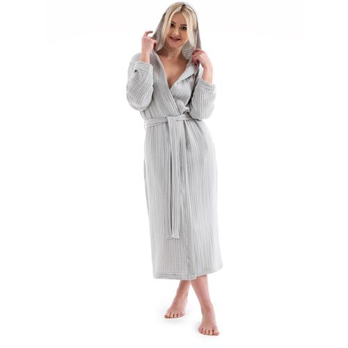 Muslin - Grey Grey Unisex Bathrobe slika 1