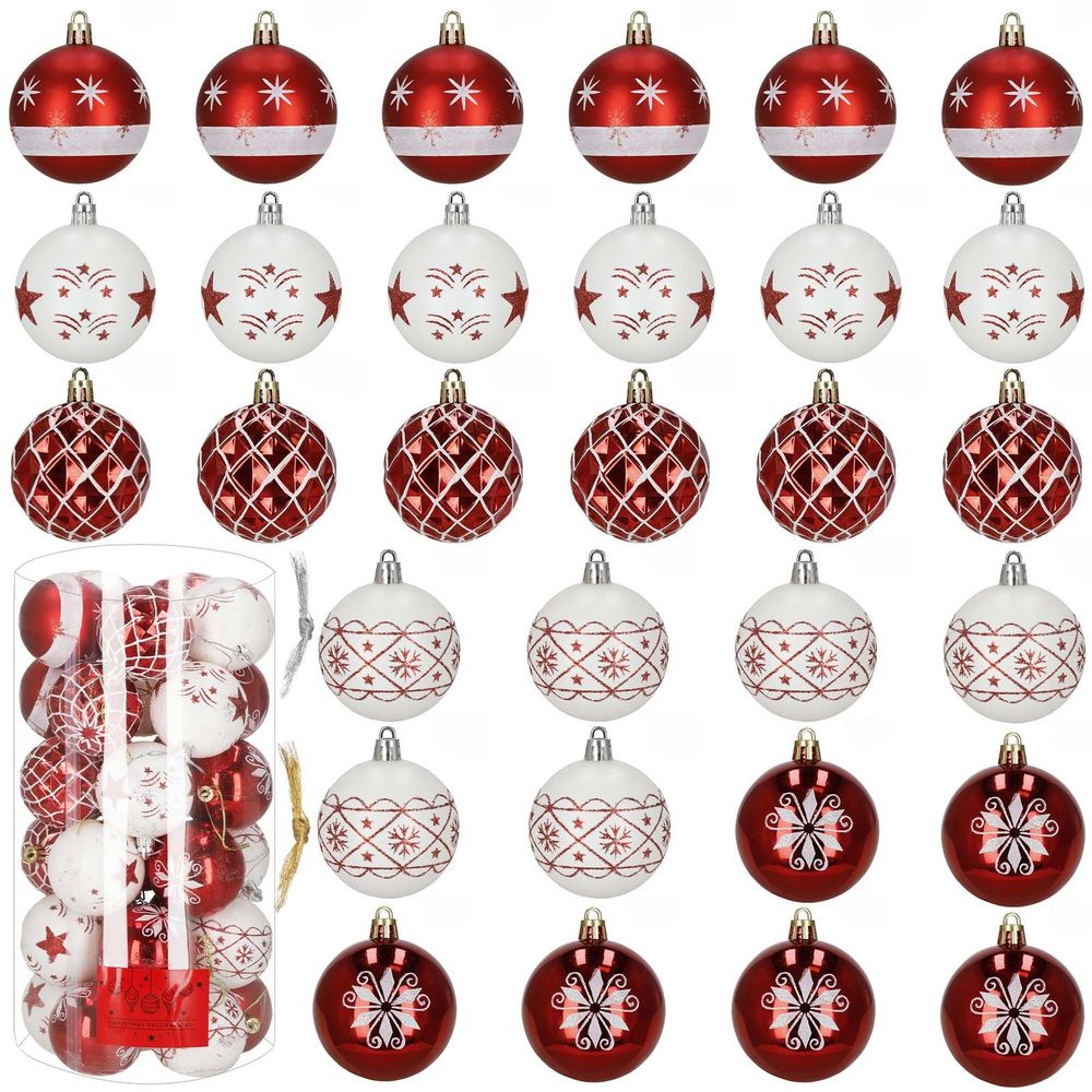 Ca0987 set božićnih kuglica 6 cm 30 kom slika 2