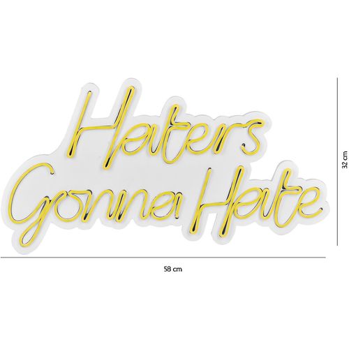 Wallity Ukrasna plastična LED rasvjeta, Haters Gonna Hate - Yellow slika 18