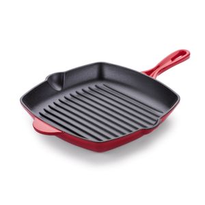 Grill tava od lijevanog željeza Rosmarino Blacksmith's - 27 cm red 27