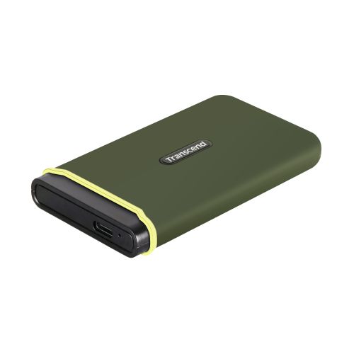 Transcend TS4TESD380C 4TB, Portable SSD, ESD380C, 3D NAND, USB 3.2 Gen 2x2, Type C, Supports UASP (USB Attached SCSI Protocol) [Read/Write speeds of up to 2,000MB/s], Military Green slika 1