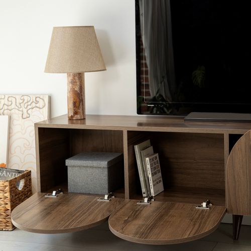 Mesta - Walnut v2 Walnut TV Stand slika 6