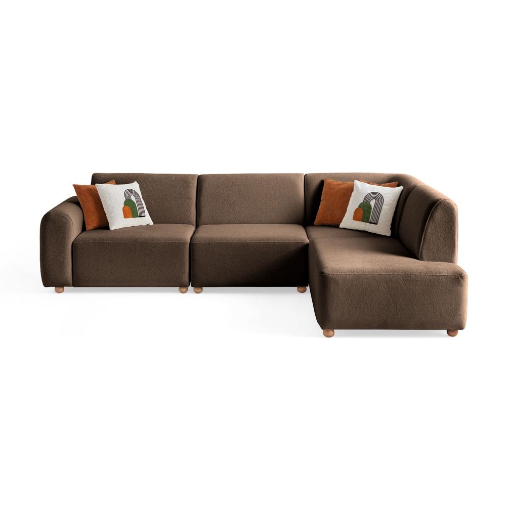 Ugaona Sofa S-Loft Right - boja: smeđa slika 12