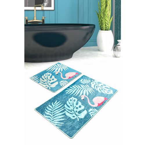 Foglia Multicolor Bathmat Set (2 Pieces) slika 1