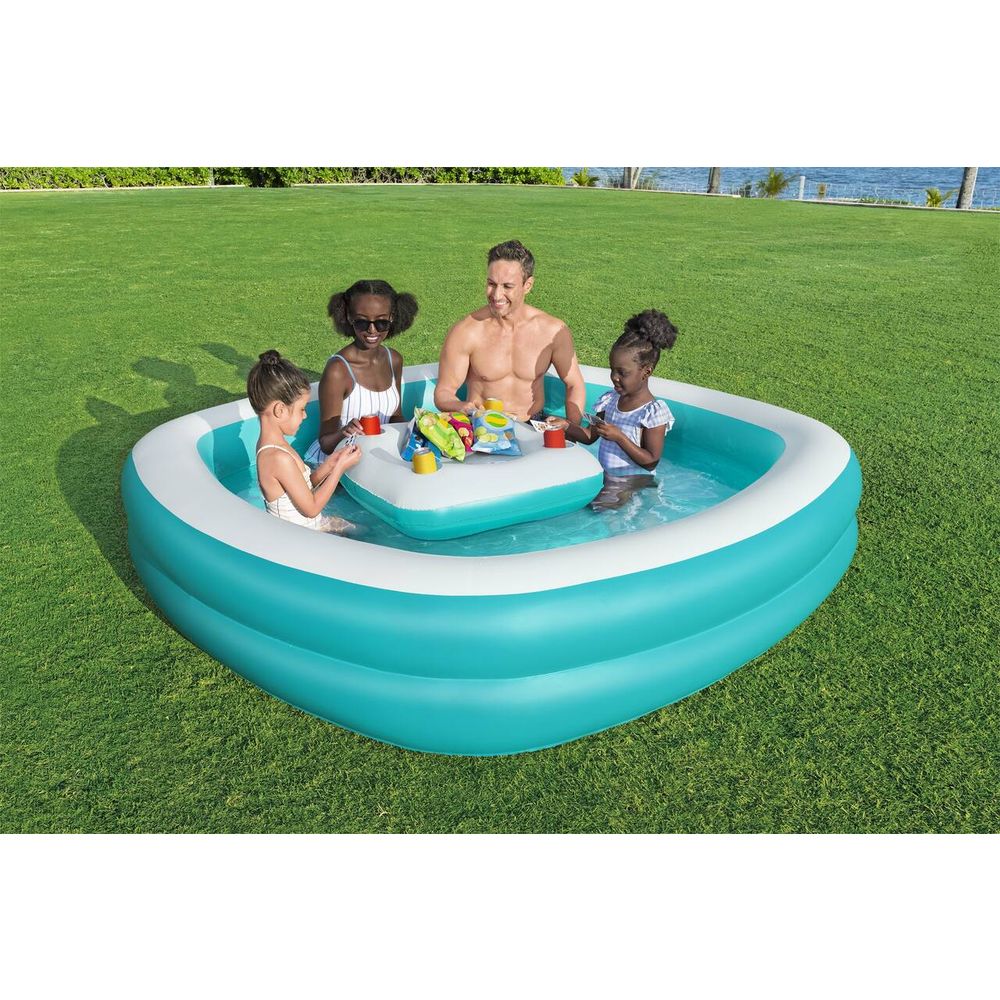 Bestway bazen 218x218x48cm + plutajući stol slika 2