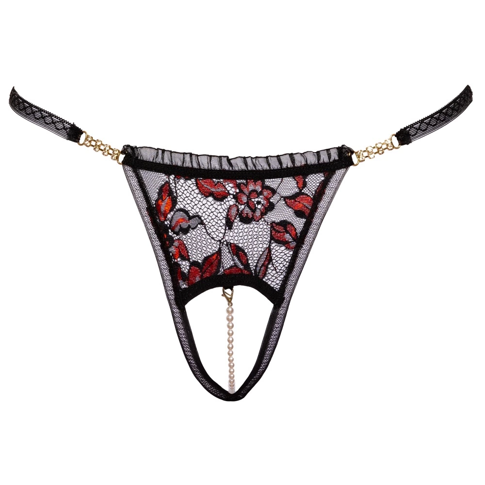 Cottelli DONJE RUBLJE bez prepona String Pearl M/L slika 5