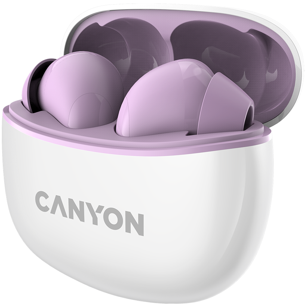 CANYON TWS-5 Bežične Bluetooth Slušalice, Ljubičaste slika 3