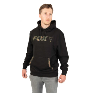 Fox LW Black/Camo Print Pullover Hoody #XL (CFX131)