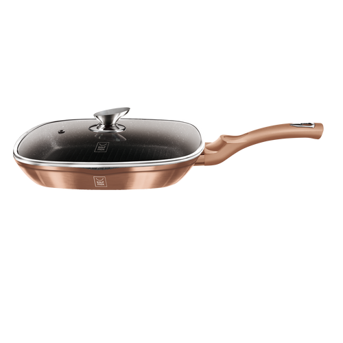 KAUFMAX GRILL TIGANJ SA POKLOPCEM 28CM ROSE GOLD METALIC COLLECTION KM-0053 slika 2