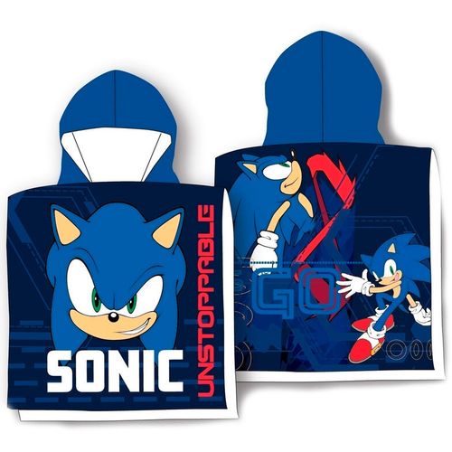 Sonic The Hedgehog cotton poncho towel slika 1