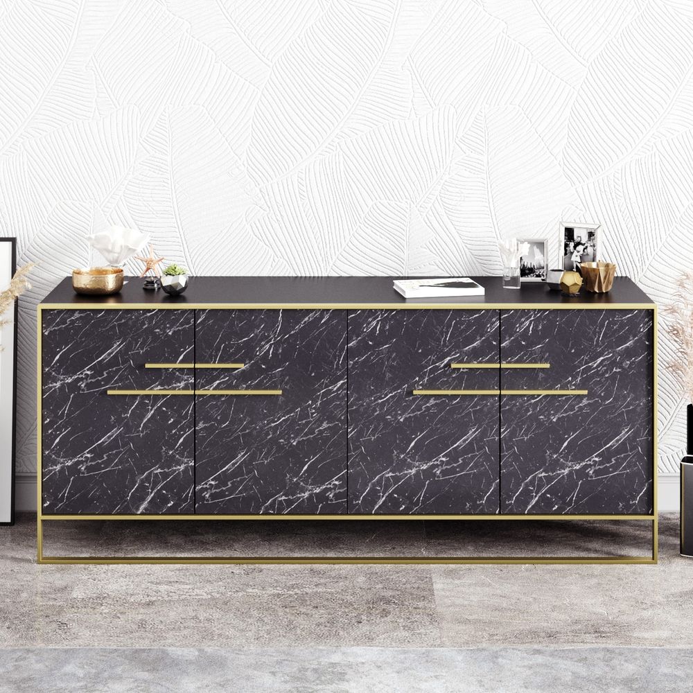 Polka - Black Gold Konzolni Stol slika 2