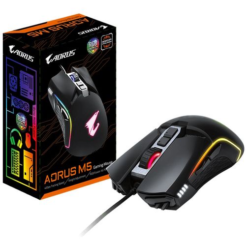 GIGABYTE AORUS M5 Optical Gaming crni miš slika 6