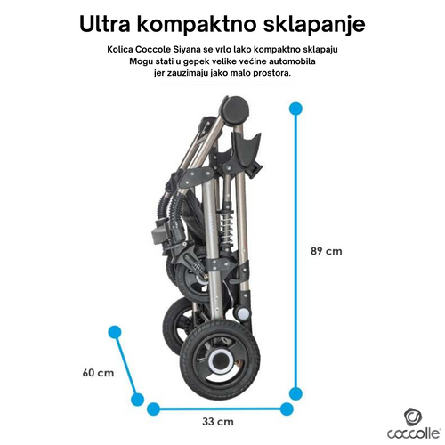 Coccolle Melora Kolica 3u1 - Siva slika 21