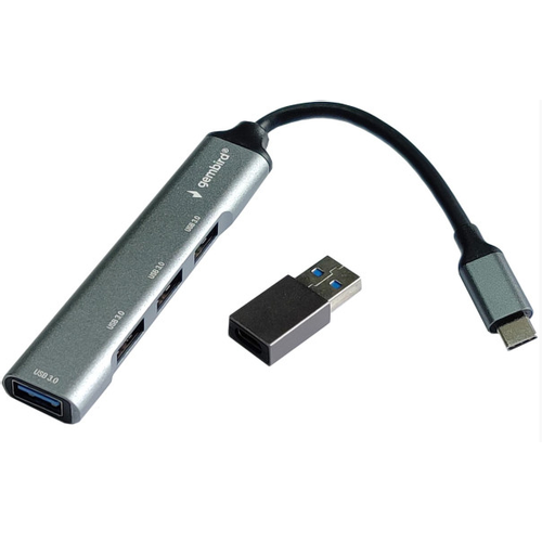 UHB-U3P4-05 ** Gembird HUB Type-C+A to 4*USB3.0 Aluminum ( 686) slika 1