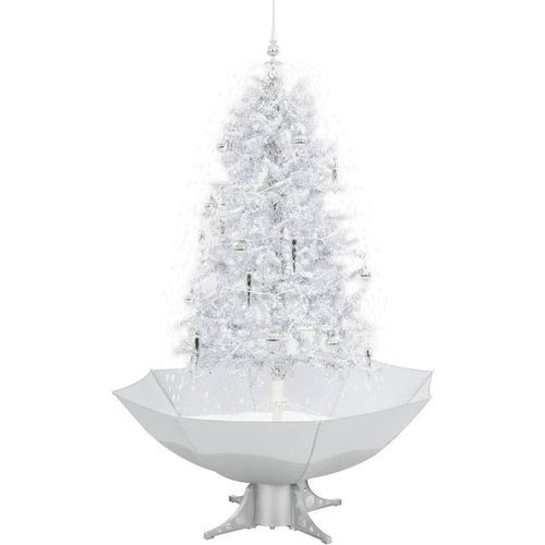 Božićno drvce koje sniježi sa stalkom bijelo 170 cm slika 6