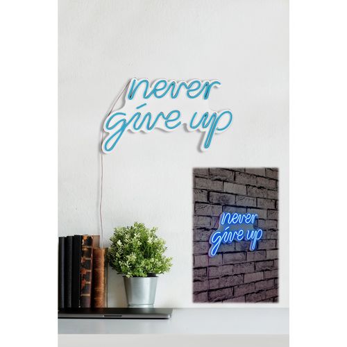 Never Give Up - Blue Blue Decorative Plastic Led Lighting slika 3