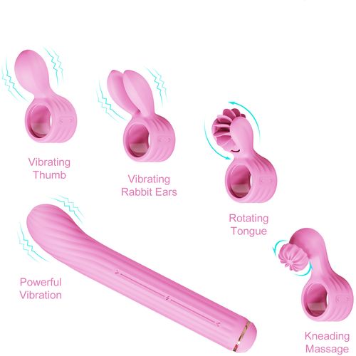 Rabbit vibrator OTOUCH Magic Stick S1 Plus, ružičasti slika 3