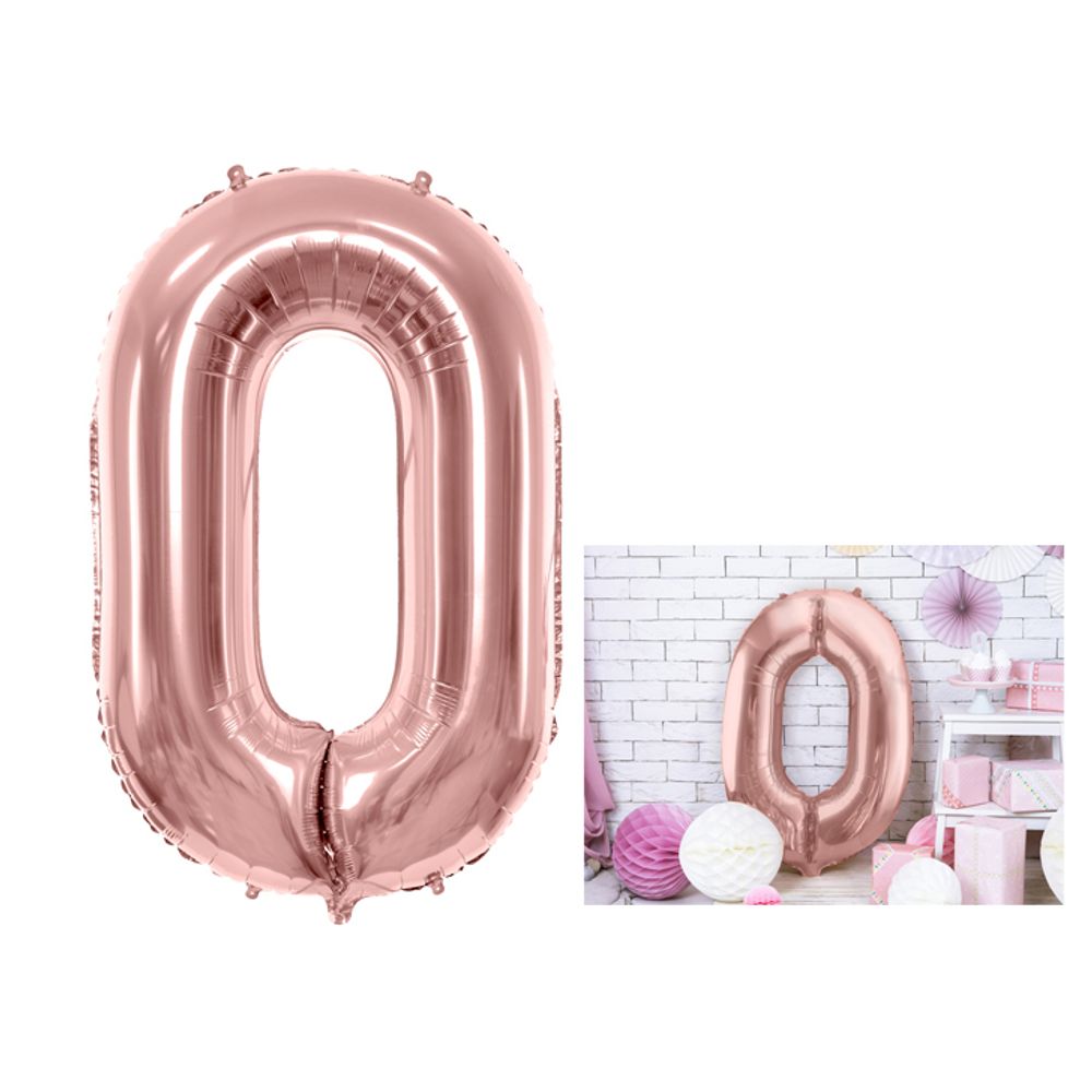FB1M-0-019R Folijski balon 0 Ružičasto Zlato 86cm slika 1