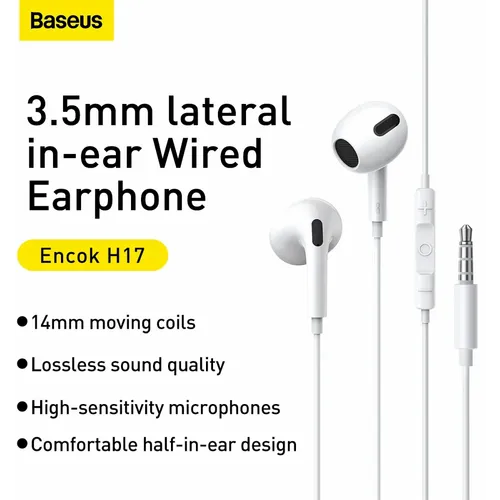 BASEUS slušalice / utičnica za slušalice 3,5 mm ENCOK Žičane H17 NGCR020002 slika 2