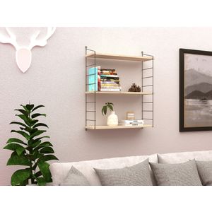 Armoni 3'lü - Travertine Travertine Wall Shelf