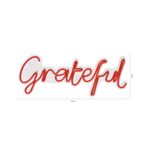 Wallity Ukrasna plastična LED rasvjeta, Grateful - Red slika 8