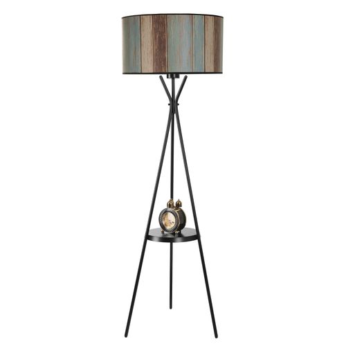 Multicolor Floor Lamp sa silindričnim abajurima i crnim postoljem slika 3