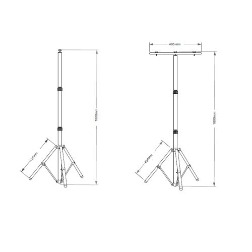 Reflektor na Stalku 1x100W 6000K slika 5