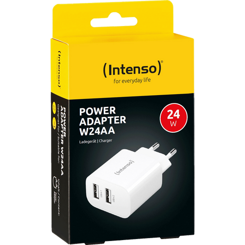 (Intenso) Punjač kučni, 2 x USB-A, 2.4A, 24W - Power Adapter W24AA slika 1