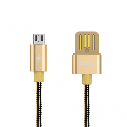 Data kabl REMAX Silver serpent series RC-080m micro USB zlatni 1m slika 1