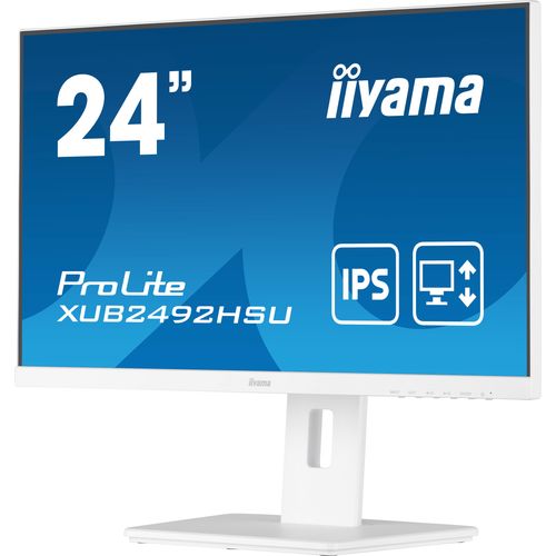 Iiyama XUB2492HSU-W5 Monitor 24" 1920x1080/Full HD IPS/75Hz/4ms/HDMI/VGA/DP/USB/Zvučnici/beli slika 5