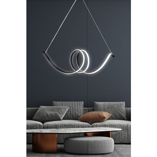 Eridani Black-White Light Black Chandelier slika 2