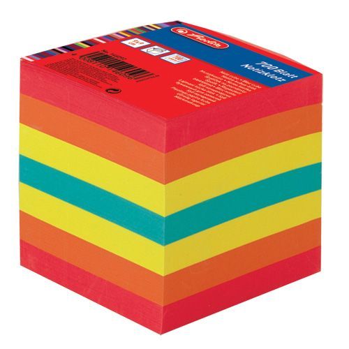 Papir za kocku 9x9x9 cm, 700 listića u boji, ljepljeni, Herlitz slika 2