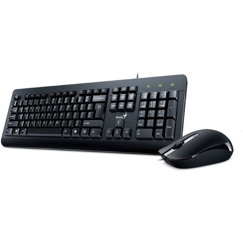 GENIUS KM-160 USB US crna tastatura+ USB crni miš slika 1