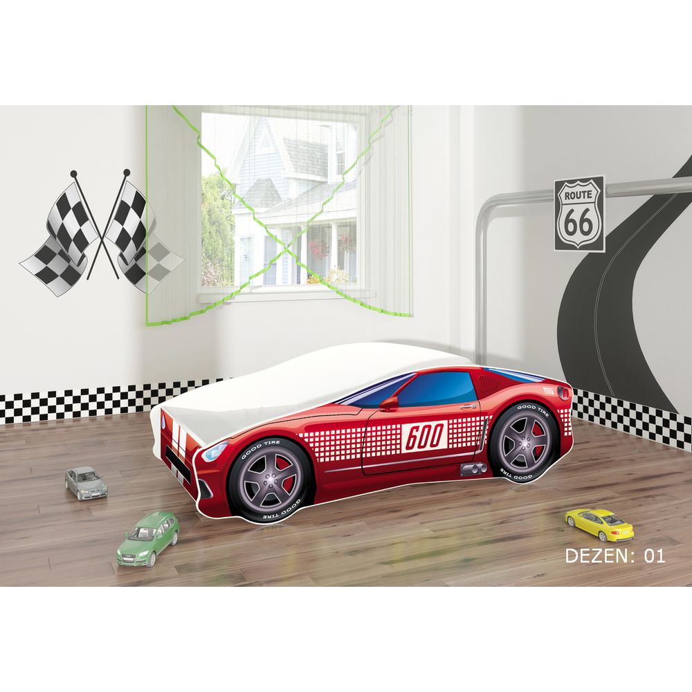 ACMA Dječiji krevet Car - 140x70cm - Dezen 01 slika 2