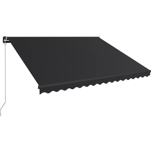 Tenda na ručno uvlačenje s LED svjetlima 400 x 300 cm antracit slika 53