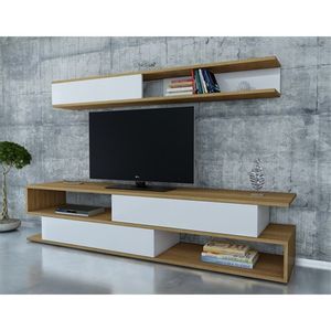 Woody Fashion TV jedinica, Sims - Teak, White