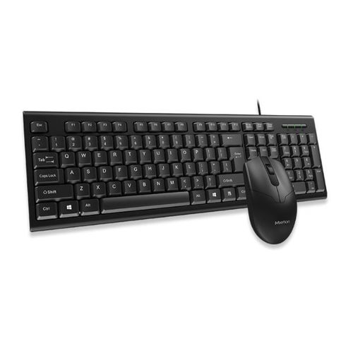 MEETION C100 SET 2U1, ŽIČNA TASTATURA + MIŠ, Crni slika 1