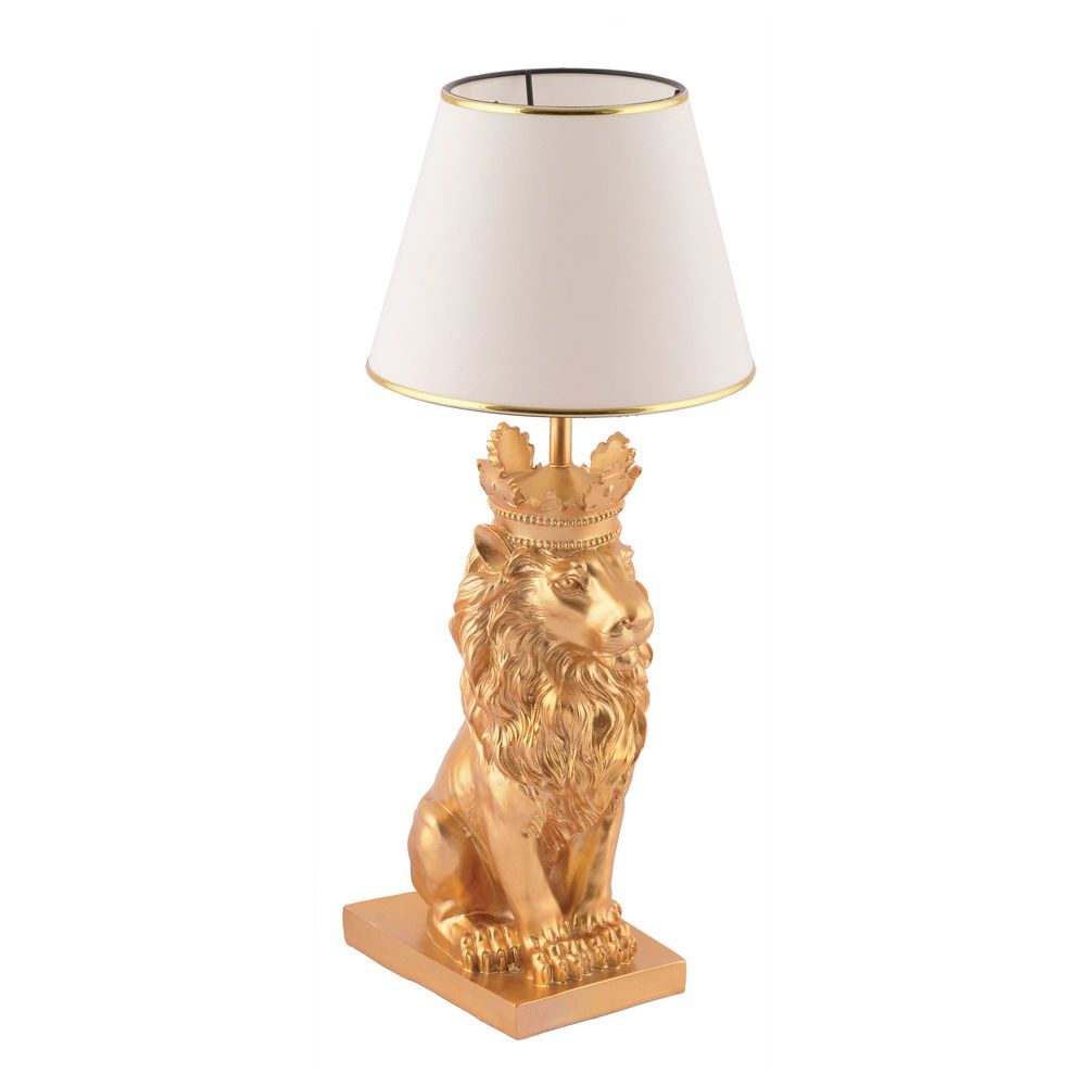 Lion King - Bijela i Srebrna Stolna Lampa slika 3
