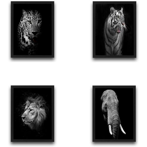 Wallity Uokvirena slika (4 komada), Animals Set slika 2