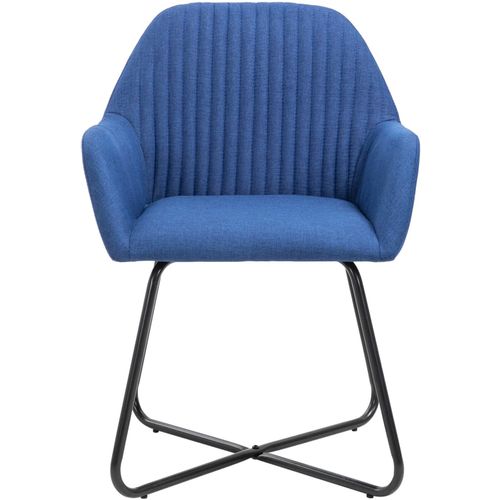 Blagovaonske stolice od tkanine 6 kom plave slika 12