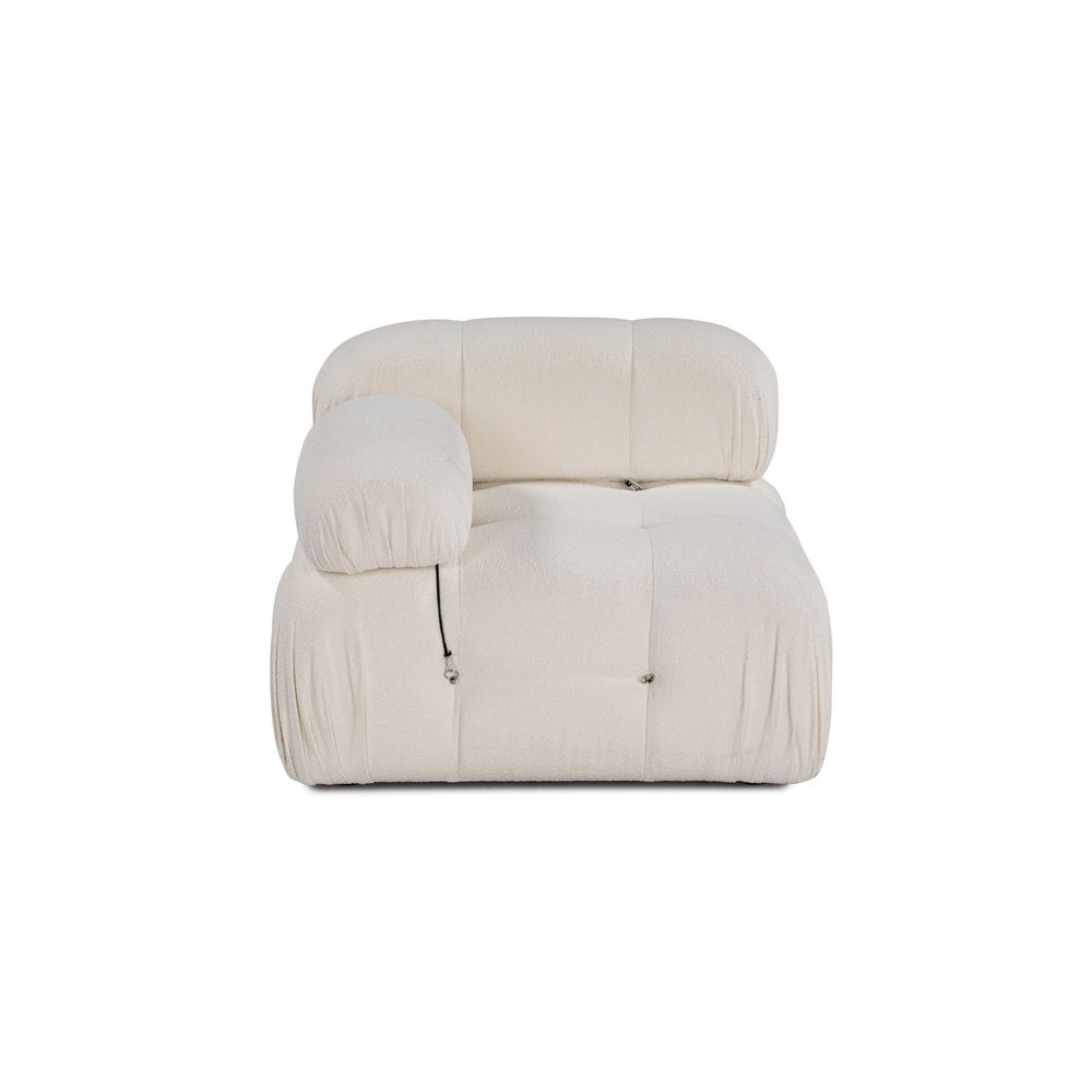 Bubble L1 - Bež Bijeli Sofa za Jednu Osobu slika 2