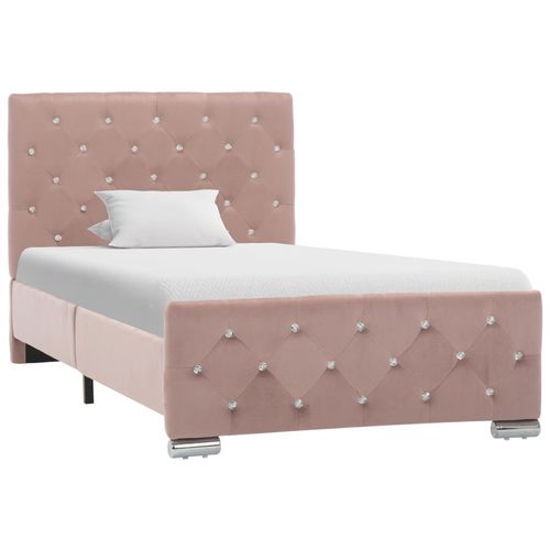 Okvir za krevet ružičasti baršunasti 90 x 200 cm slika 13