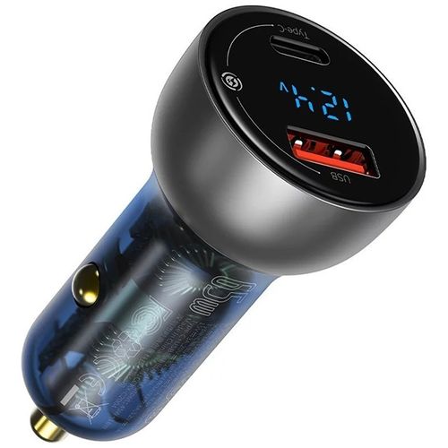 Auto punjač Baseus Particular Digital Display QC+PPS Dual Quick Charger Car Charger 65W (Silver) slika 2