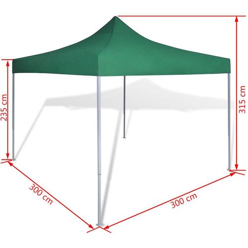 Zeleni sklopivi šator 3 x 3 m slika 1