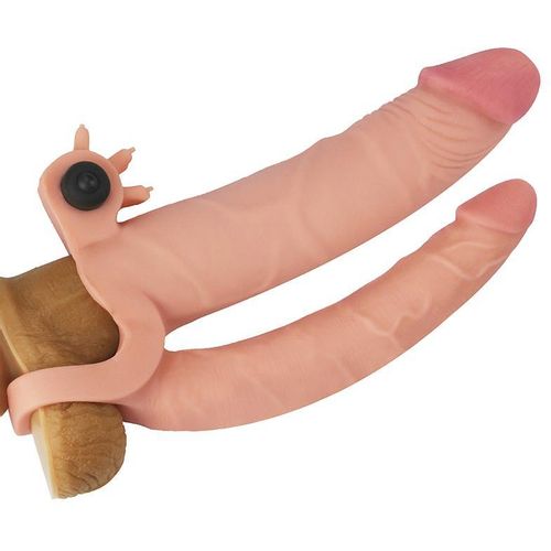 Lovetoy navlaka za penis s analnim dildo i vibrirajućim metkom slika 8